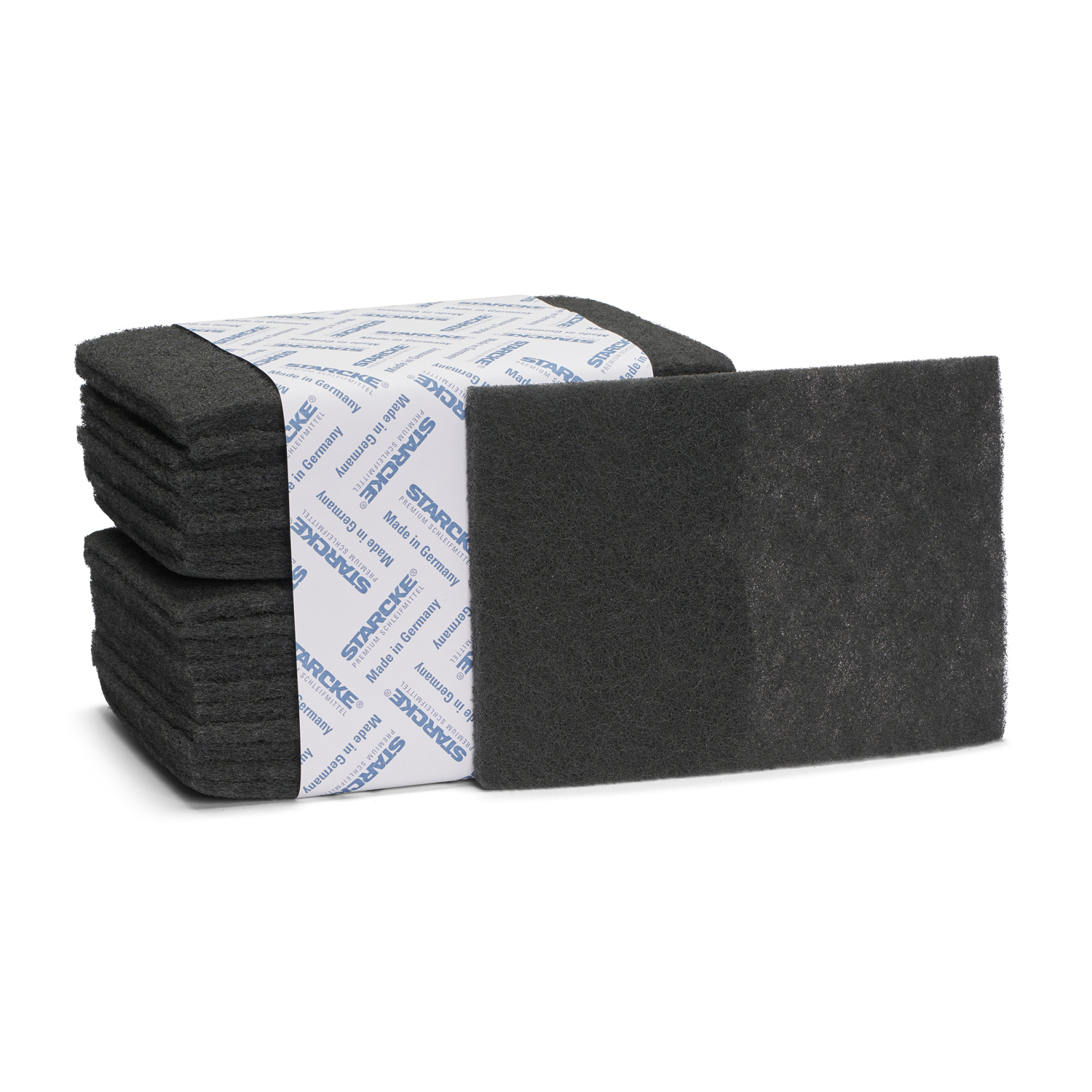 Dunkle Pads mit Banderole und einzelnem Pad davor