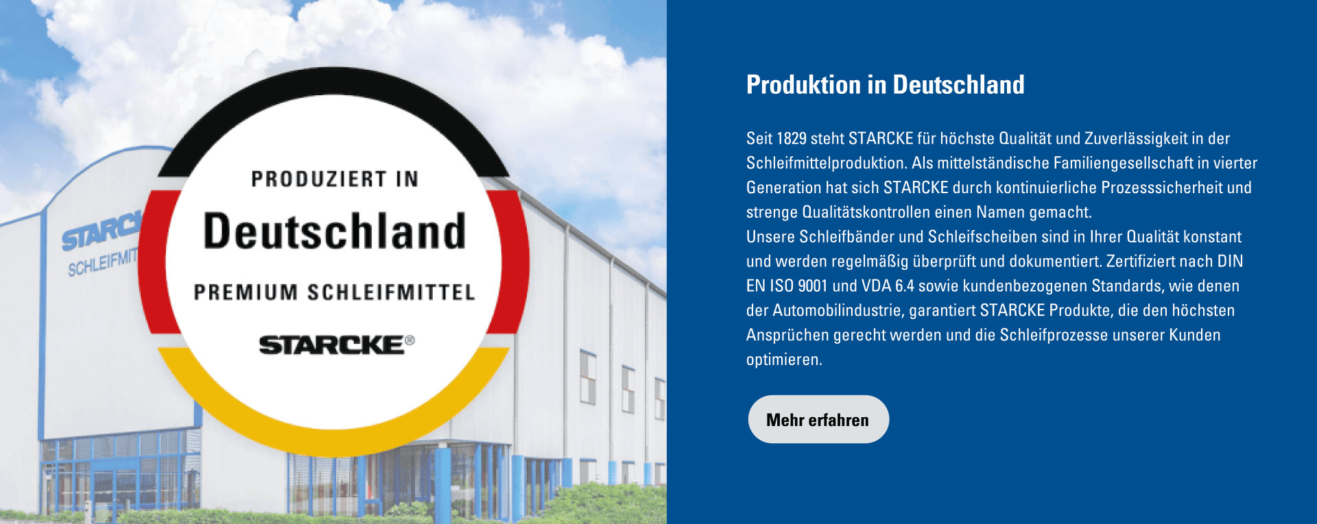 Schleifmittel produziert in Deutschland