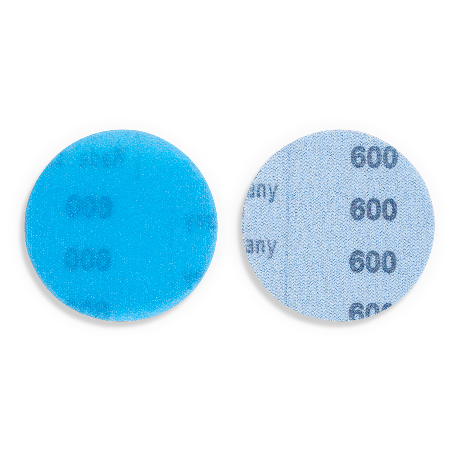 Blaue Scheibe von vorne und hinten