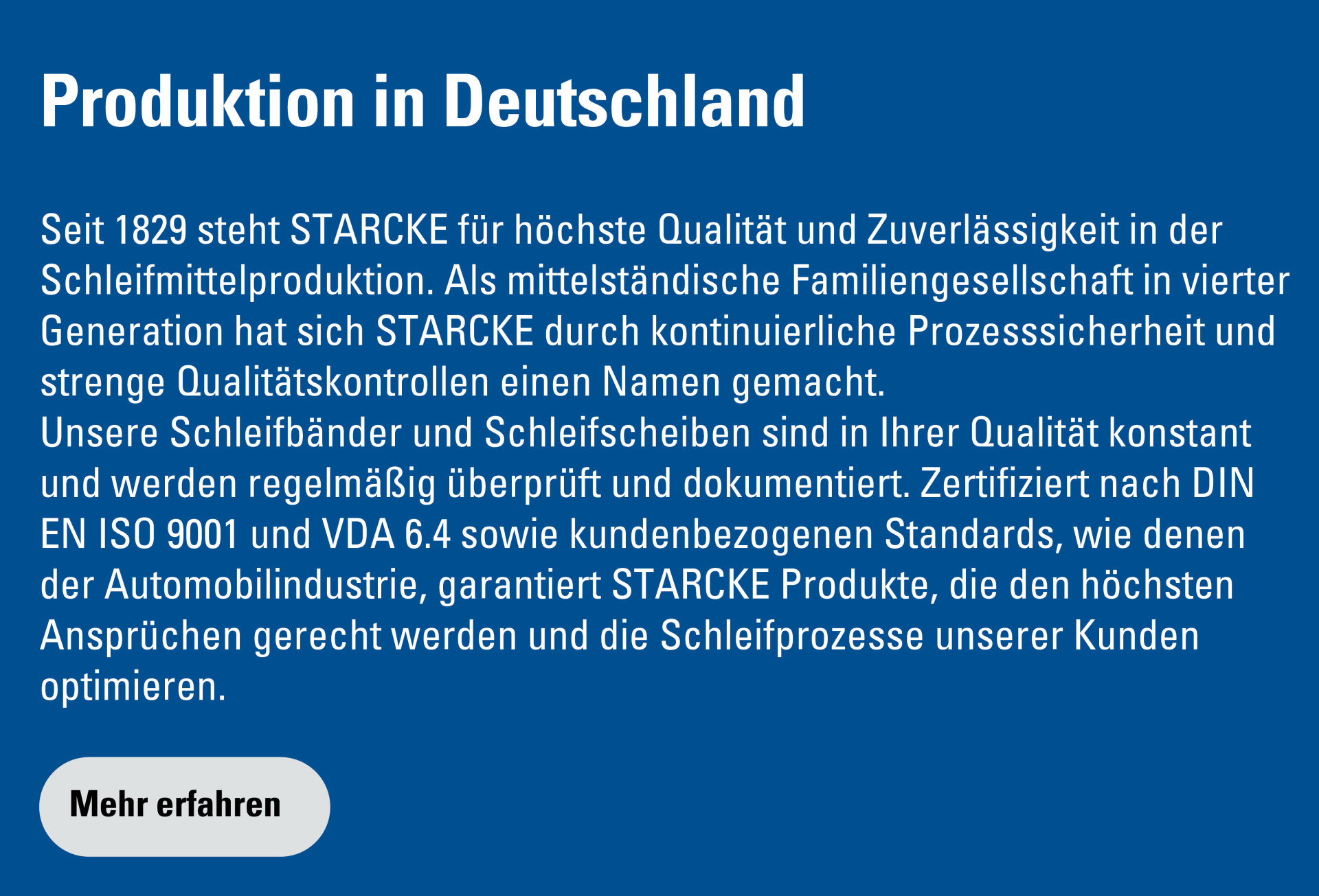 Schleifmittel produziert in Deutschland